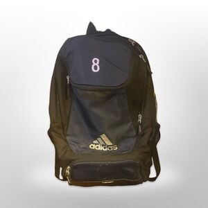 Adidas Backpack Black Athletic Soccer Backpack Bag Hydoshield